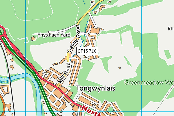 CF15 7JX map - OS VectorMap District (Ordnance Survey) CF15 7JX map - OS VectorMap District (Ordnance Survey)