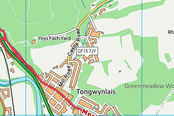 CF15 7JY map - OS VectorMap District (Ordnance Survey)