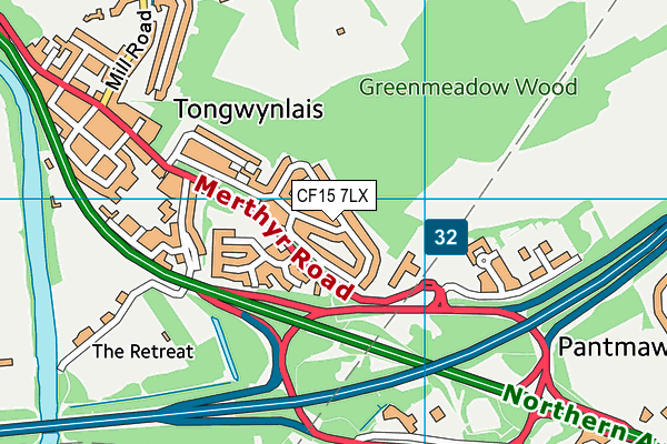 CF15 7LX map - OS VectorMap District (Ordnance Survey) CF15 7LX map - OS VectorMap District (Ordnance Survey)