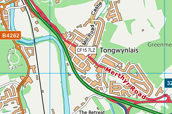 CF15 7LZ map - OS VectorMap District (Ordnance Survey) CF15 7LZ map - OS VectorMap District (Ordnance Survey)