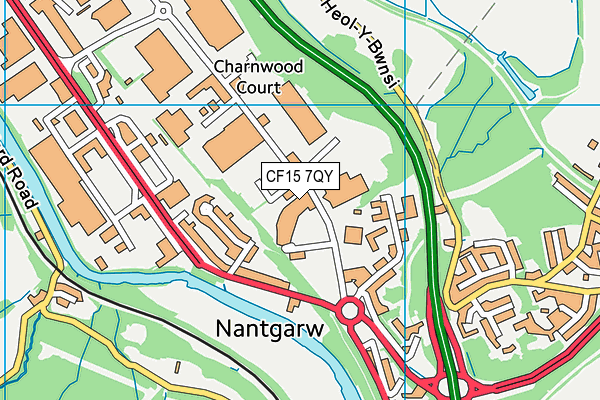 CF15 7QY map - OS VectorMap District (Ordnance Survey) CF15 7QY map - OS VectorMap District (Ordnance Survey)