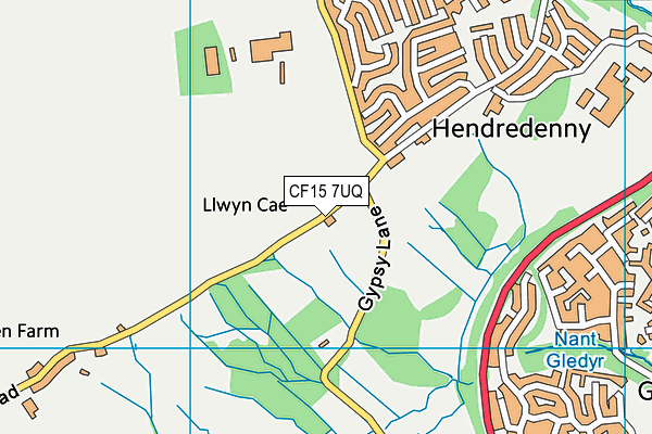 CF15 7UQ map - OS VectorMap District (Ordnance Survey) CF15 7UQ map - OS VectorMap District (Ordnance Survey)