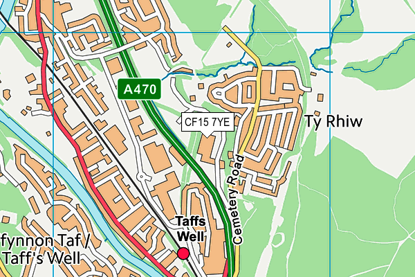 CF15 7YE map - OS VectorMap District (Ordnance Survey) CF15 7YE map - OS VectorMap District (Ordnance Survey)