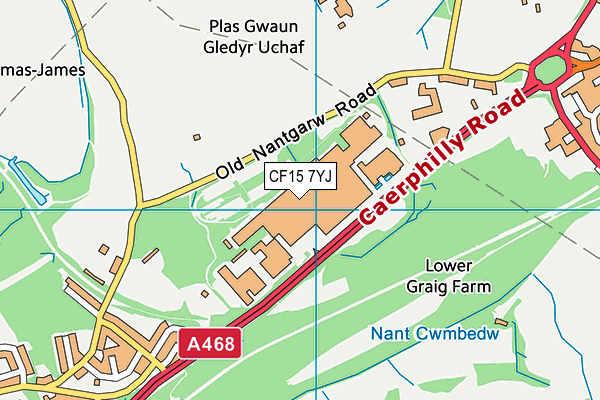 CF15 7YJ map - OS VectorMap District (Ordnance Survey) CF15 7YJ map - OS VectorMap District (Ordnance Survey)