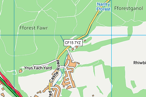 CF15 7YZ map - OS VectorMap District (Ordnance Survey) CF15 7YZ map - OS VectorMap District (Ordnance Survey)