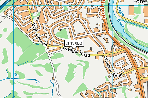 CF15 8EQ map - OS VectorMap District (Ordnance Survey) CF15 8EQ map - OS VectorMap District (Ordnance Survey)
