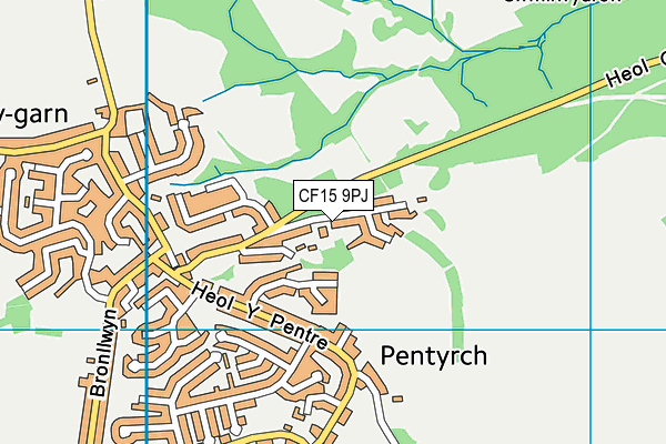 CF15 9PJ map - OS VectorMap District (Ordnance Survey) CF15 9PJ map - OS VectorMap District (Ordnance Survey)