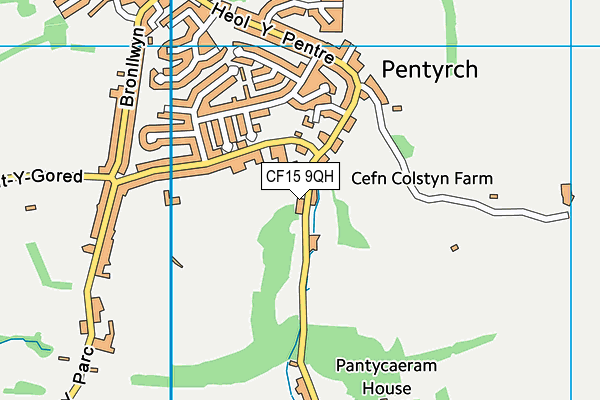 CF15 9QH map - OS VectorMap District (Ordnance Survey) CF15 9QH map - OS VectorMap District (Ordnance Survey)