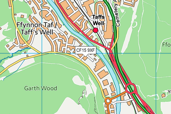 CF15 9XF map - OS VectorMap District (Ordnance Survey) CF15 9XF map - OS VectorMap District (Ordnance Survey)