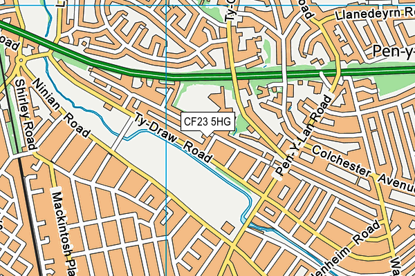 CF23 5HG map - OS VectorMap District (Ordnance Survey) CF23 5HG map - OS VectorMap District (Ordnance Survey)