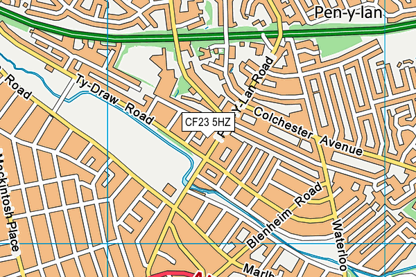 CF23 5HZ map - OS VectorMap District (Ordnance Survey) CF23 5HZ map - OS VectorMap District (Ordnance Survey)