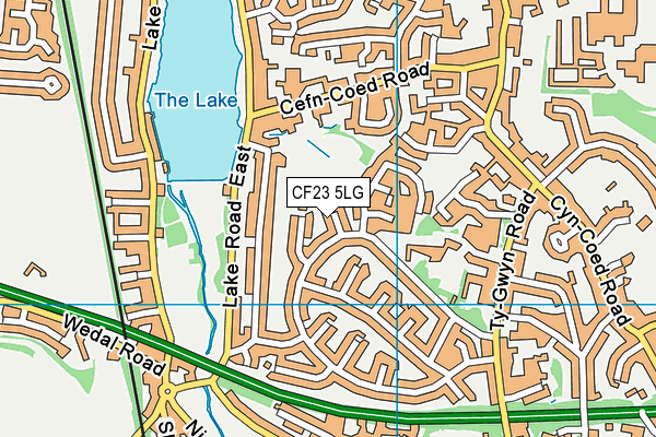 CF23 5LG map - OS VectorMap District (Ordnance Survey) CF23 5LG map - OS VectorMap District (Ordnance Survey)