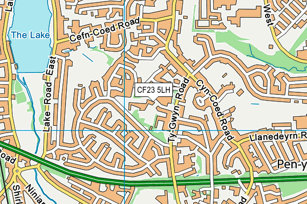 CF23 5LH map - OS VectorMap District (Ordnance Survey) CF23 5LH map - OS VectorMap District (Ordnance Survey)