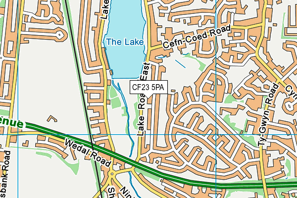 CF23 5PA map - OS VectorMap District (Ordnance Survey) CF23 5PA map - OS VectorMap District (Ordnance Survey)