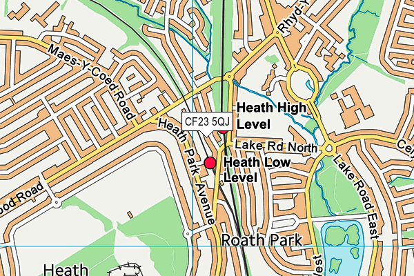 CF23 5QJ map - OS VectorMap District (Ordnance Survey) CF23 5QJ map - OS VectorMap District (Ordnance Survey)