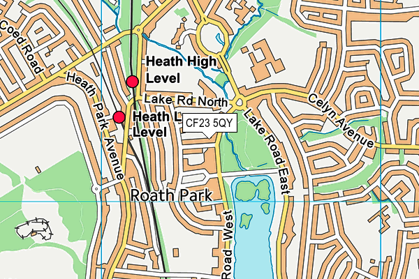 CF23 5QY map - OS VectorMap District (Ordnance Survey) CF23 5QY map - OS VectorMap District (Ordnance Survey)