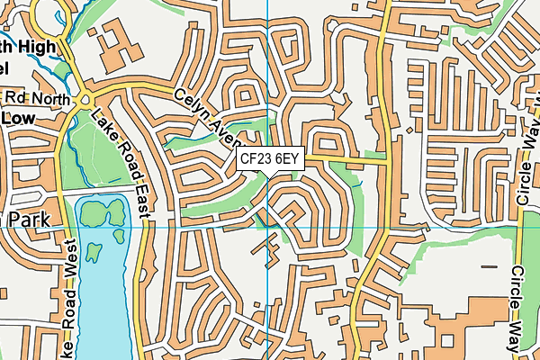 CF23 6EY map - OS VectorMap District (Ordnance Survey) CF23 6EY map - OS VectorMap District (Ordnance Survey)