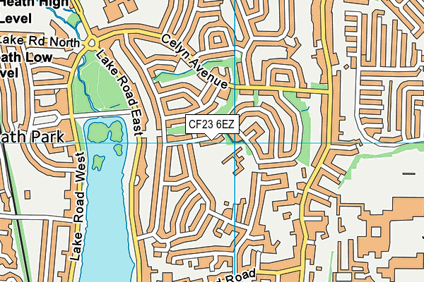 CF23 6EZ map - OS VectorMap District (Ordnance Survey) CF23 6EZ map - OS VectorMap District (Ordnance Survey)
