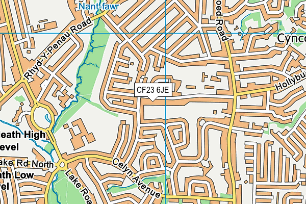 CF23 6JE map - OS VectorMap District (Ordnance Survey) CF23 6JE map - OS VectorMap District (Ordnance Survey)