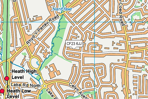 CF23 6JJ map - OS VectorMap District (Ordnance Survey) CF23 6JJ map - OS VectorMap District (Ordnance Survey)