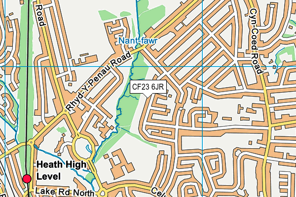CF23 6JR map - OS VectorMap District (Ordnance Survey) CF23 6JR map - OS VectorMap District (Ordnance Survey)