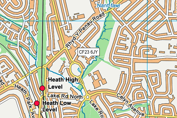 CF23 6JY map - OS VectorMap District (Ordnance Survey) CF23 6JY map - OS VectorMap District (Ordnance Survey)