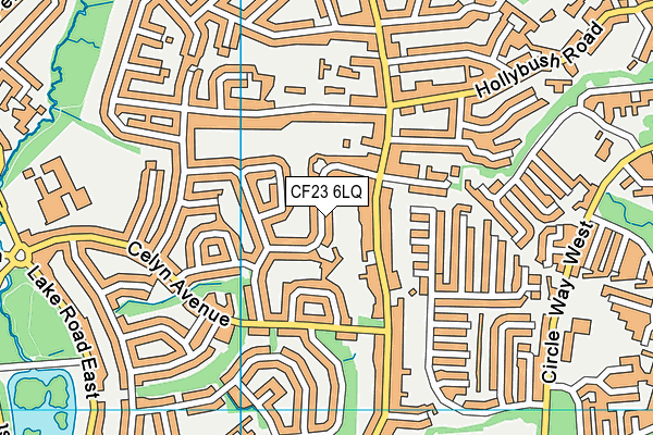 CF23 6LQ map - OS VectorMap District (Ordnance Survey) CF23 6LQ map - OS VectorMap District (Ordnance Survey)