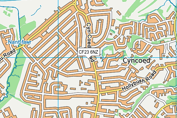 CF23 6NZ map - OS VectorMap District (Ordnance Survey) CF23 6NZ map - OS VectorMap District (Ordnance Survey)