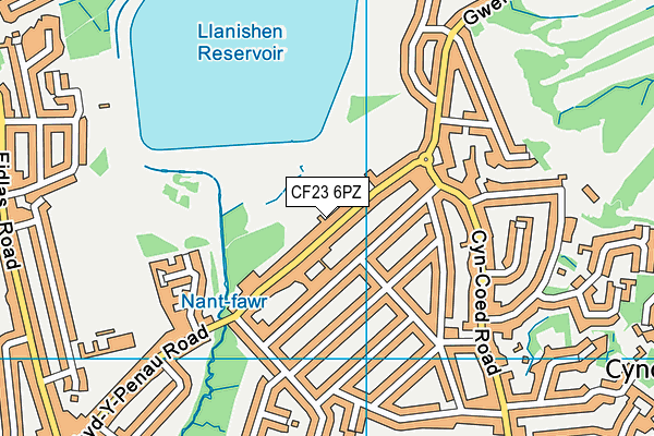 CF23 6PZ map - OS VectorMap District (Ordnance Survey) CF23 6PZ map - OS VectorMap District (Ordnance Survey)