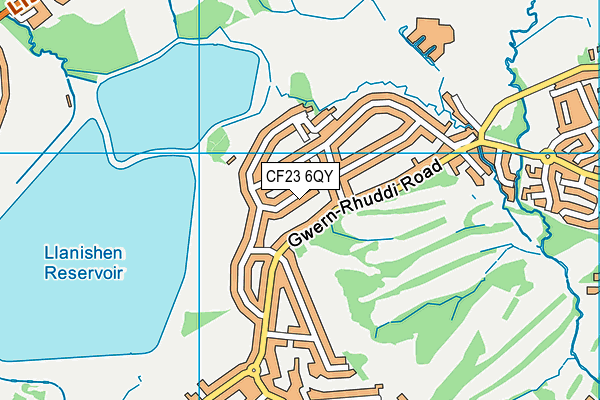 CF23 6QY map - OS VectorMap District (Ordnance Survey) CF23 6QY map - OS VectorMap District (Ordnance Survey)