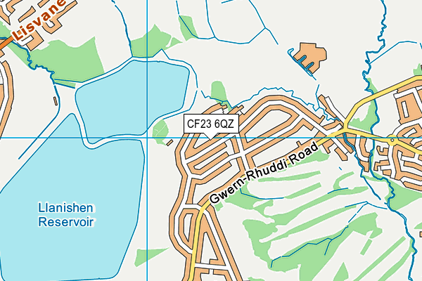 CF23 6QZ map - OS VectorMap District (Ordnance Survey) CF23 6QZ map - OS VectorMap District (Ordnance Survey)