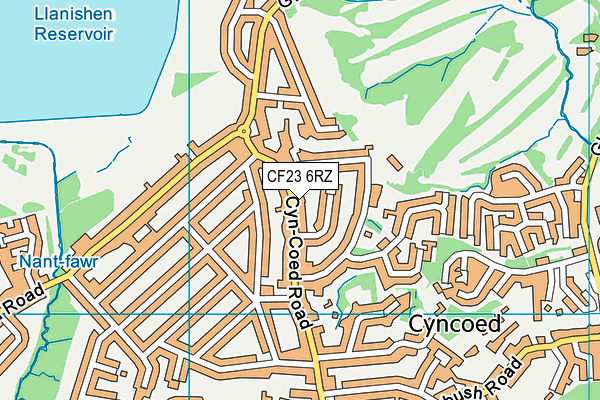 CF23 6RZ map - OS VectorMap District (Ordnance Survey) CF23 6RZ map - OS VectorMap District (Ordnance Survey)