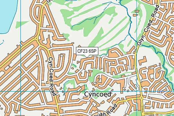 CF23 6SP map - OS VectorMap District (Ordnance Survey) CF23 6SP map - OS VectorMap District (Ordnance Survey)