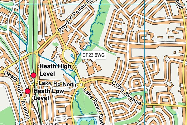 CF23 6WG map - OS VectorMap District (Ordnance Survey) CF23 6WG map - OS VectorMap District (Ordnance Survey)