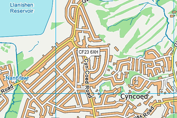 CF23 6XH map - OS VectorMap District (Ordnance Survey) CF23 6XH map - OS VectorMap District (Ordnance Survey)