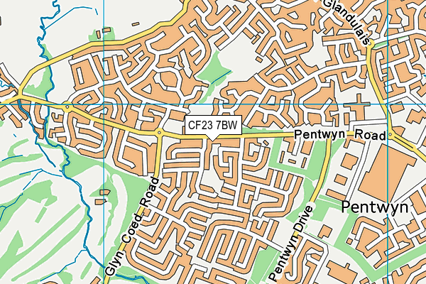 CF23 7BW map - OS VectorMap District (Ordnance Survey) CF23 7BW map - OS VectorMap District (Ordnance Survey)