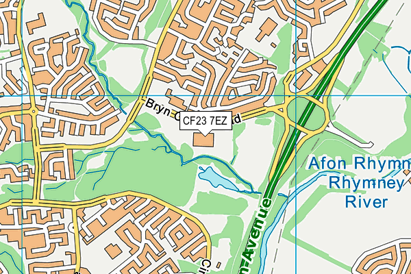 CF23 7EZ map - OS VectorMap District (Ordnance Survey) CF23 7EZ map - OS VectorMap District (Ordnance Survey)