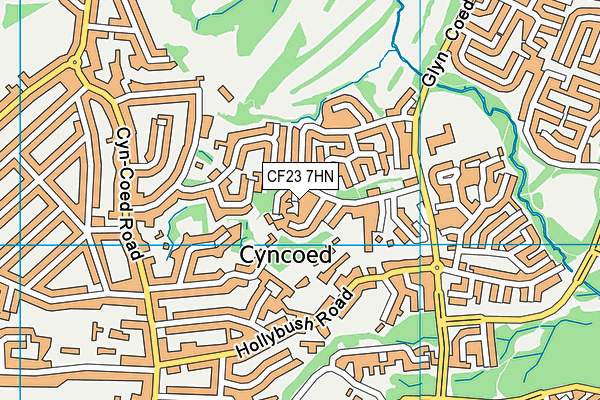 CF23 7HN map - OS VectorMap District (Ordnance Survey) CF23 7HN map - OS VectorMap District (Ordnance Survey)