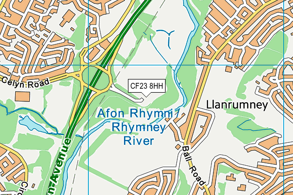 CF23 8HH map - OS VectorMap District (Ordnance Survey) CF23 8HH map - OS VectorMap District (Ordnance Survey)