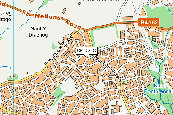 CF23 8LG map - OS VectorMap District (Ordnance Survey) CF23 8LG map - OS VectorMap District (Ordnance Survey)