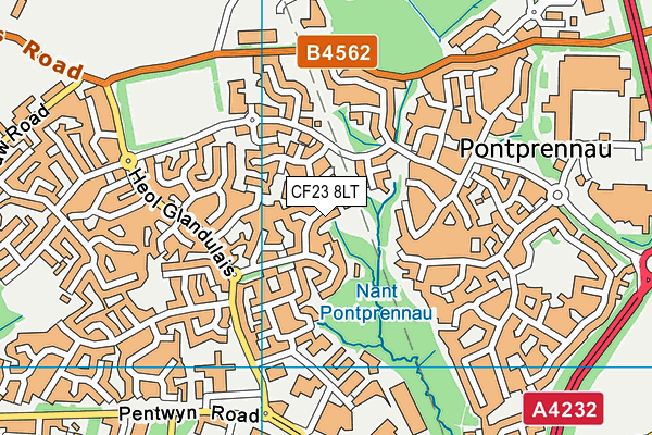 CF23 8LT map - OS VectorMap District (Ordnance Survey) CF23 8LT map - OS VectorMap District (Ordnance Survey)