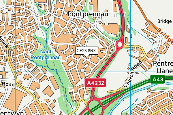 CF23 8NX map - OS VectorMap District (Ordnance Survey) CF23 8NX map - OS VectorMap District (Ordnance Survey)
