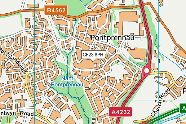 CF23 8PH map - OS VectorMap District (Ordnance Survey) CF23 8PH map - OS VectorMap District (Ordnance Survey)