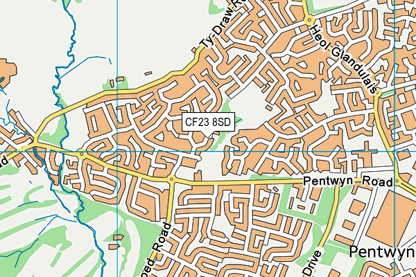 CF23 8SD map - OS VectorMap District (Ordnance Survey) CF23 8SD map - OS VectorMap District (Ordnance Survey)