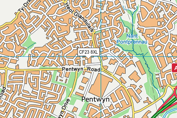 CF23 8XL map - OS VectorMap District (Ordnance Survey) CF23 8XL map - OS VectorMap District (Ordnance Survey)