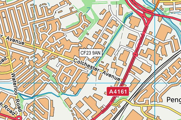 CF23 9AN map - OS VectorMap District (Ordnance Survey)