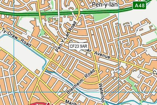 CF23 9AR map - OS VectorMap District (Ordnance Survey) CF23 9AR map - OS VectorMap District (Ordnance Survey)