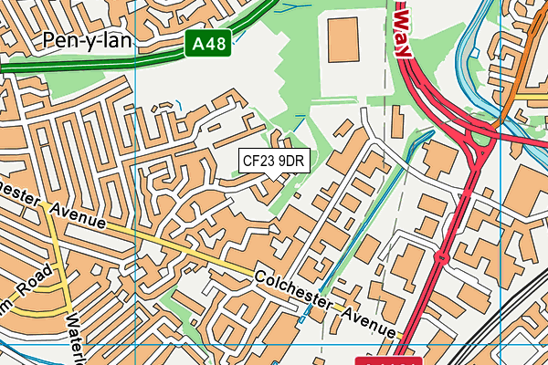 CF23 9DR map - OS VectorMap District (Ordnance Survey) CF23 9DR map - OS VectorMap District (Ordnance Survey)