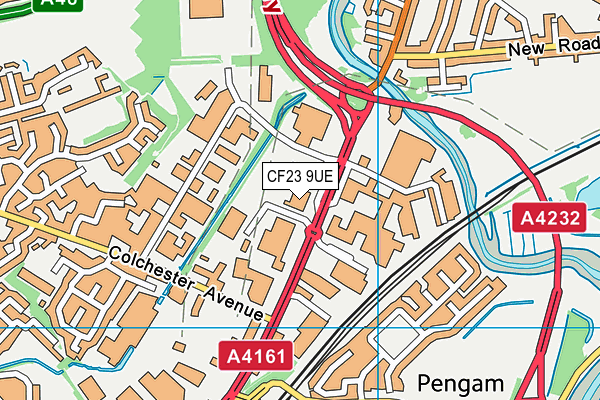CF23 9UE map - OS VectorMap District (Ordnance Survey) CF23 9UE map - OS VectorMap District (Ordnance Survey)