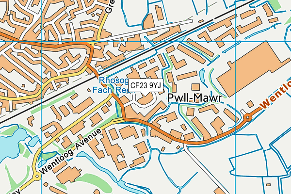 CF23 9YJ map - OS VectorMap District (Ordnance Survey) CF23 9YJ map - OS VectorMap District (Ordnance Survey)